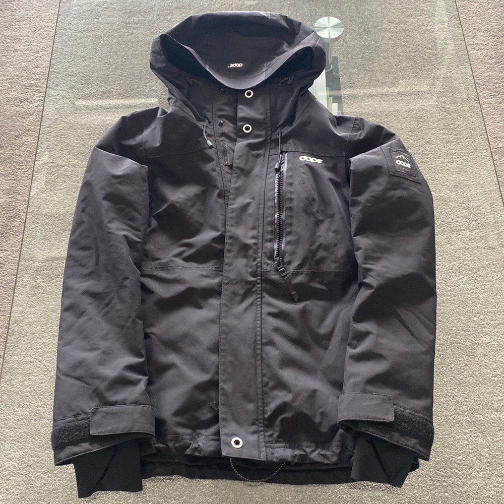 Dope snowboard jacket black womens xs